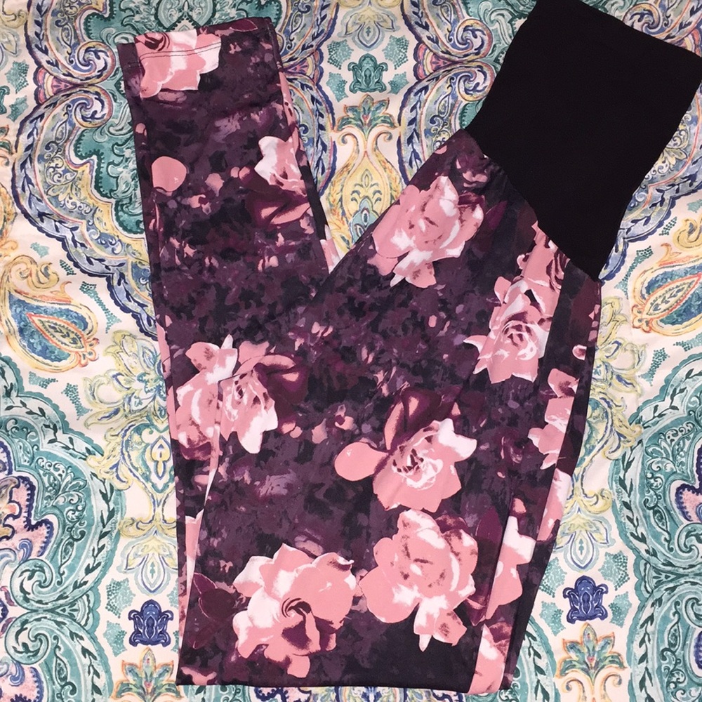 Maternity Floral Print Tights 💖